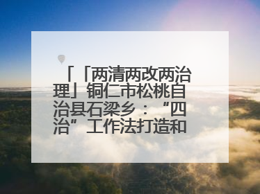 「两清两改两治理」铜仁市松桃自治县石梁乡：“四治”工作法打造和美新农村