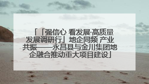 「强信心 看发展·高质量发展调研行」地企同频 产业共振——永昌县与金川集团地企融合推动重大项目建设