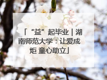 “益”起毕业｜湖南师范大学：让爱成炬 童心助立