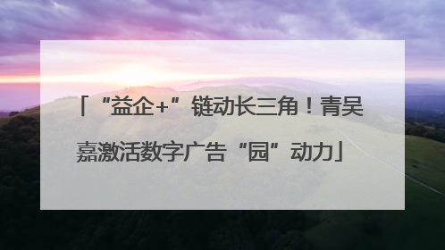 “益企+”链动长三角！青吴嘉激活数字广告“园”动力