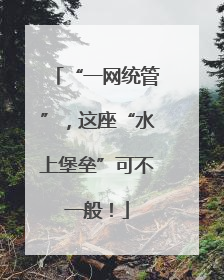 “一网统管”，这座“水上堡垒”可不一般！