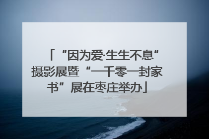 “因为爱·生生不息”摄影展暨“一千零一封家书”展在枣庄举办