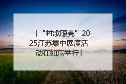“村歌嘹亮”2025江苏集中展演活动在如东举行
