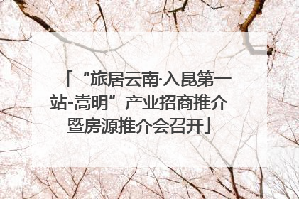 “旅居云南·入昆第一站-嵩明”产业招商推介暨房源推介会召开