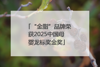 “金脂”品牌荣获2025中国母婴龙标奖金奖