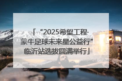 “2025希望工程·蒙牛足球未来星公益行”临沂站选拔圆满举行