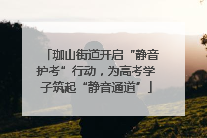 珈山街道开启“静音护考”行动，为高考学子筑起“静音通道”