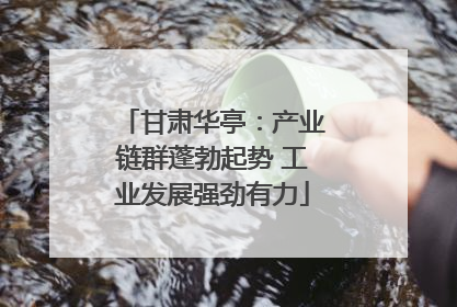 甘肃华亭：产业链群蓬勃起势 工业发展强劲有力