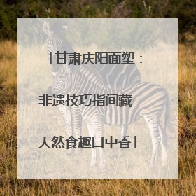甘肃庆阳面塑：非遗技巧指间藏 天然食趣口中香