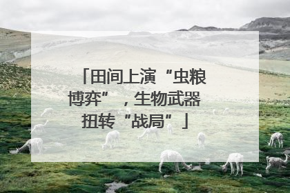 田间上演“虫粮博弈”，生物武器扭转“战局”