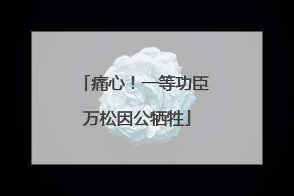 痛心！一等功臣万松因公牺牲
