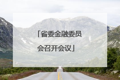 省委金融委员会召开会议