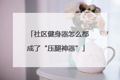 社区健身器怎么都成了“压腿神器”