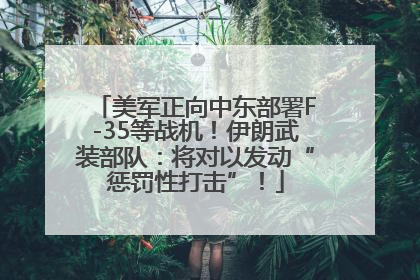 美军正向中东部署F-35等战机！伊朗武装部队：将对以发动“惩罚性打击”！