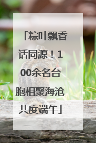 粽叶飘香话同源！100余名台胞相聚海沧共度端午