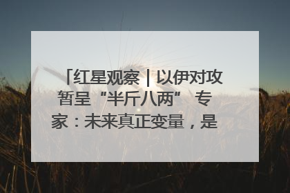 红星观察｜以伊对攻暂呈“半斤八两” 专家：未来真正变量，是美国是否进一步介入