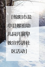 绵阳市盐亭县嫘祖幼儿园开展早教宣传进社区活动