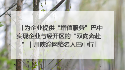 为企业提供“增值服务”巴中实现企业与经开区的“双向奔赴”｜川陕渝网络名人巴中行