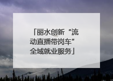 丽水创新“流动直播带岗车”全域就业服务