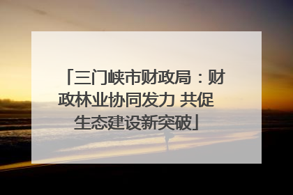 三门峡市财政局：财政林业协同发力 共促生态建设新突破