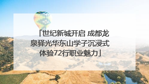 世纪新城开启 成都龙泉驿光华东山学子沉浸式体验72行职业魅力