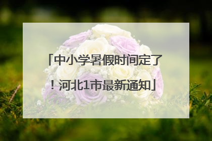 中小学暑假时间定了！河北1市最新通知