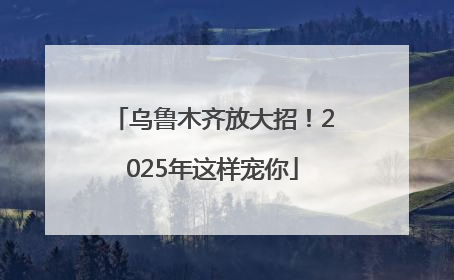 乌鲁木齐放大招！2025年这样宠你