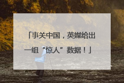 事关中国，英媒给出一组“惊人”数据！