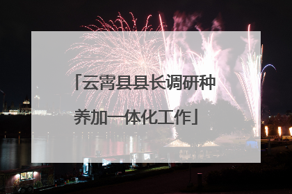 云霄县县长调研种养加一体化工作