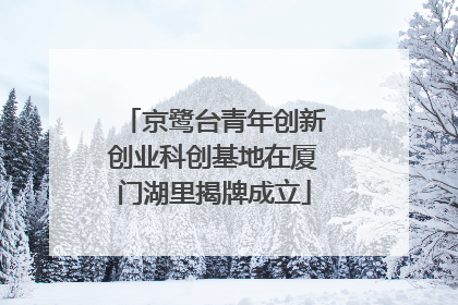 京鹭台青年创新创业科创基地在厦门湖里揭牌成立