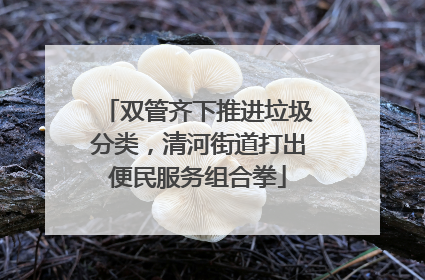 双管齐下推进垃圾分类，清河街道打出便民服务组合拳