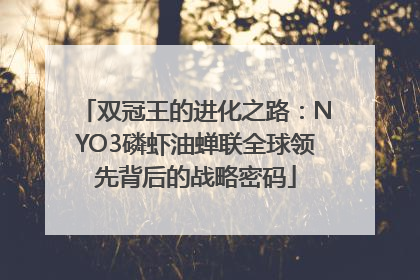 双冠王的进化之路：NYO3磷虾油蝉联全球领先背后的战略密码