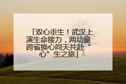 双心重生！武汉上演生命接力，两幼童跨省换心同天共赴“心”生之旅