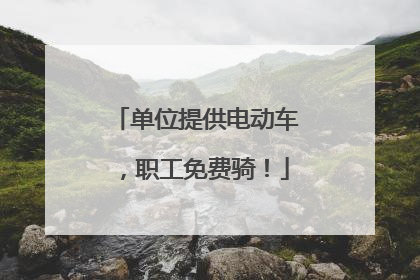 单位提供电动车，职工免费骑！