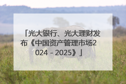 光大银行、光大理财发布《中国资产管理市场2024－2025》