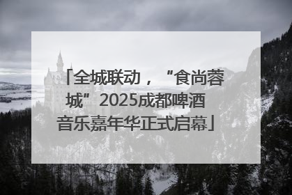 全城联动，“食尚蓉城”2025成都啤酒音乐嘉年华正式启幕