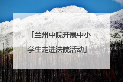 兰州中院开展中小学生走进法院活动