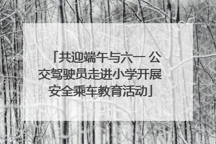 共迎端午与六一 公交驾驶员走进小学开展安全乘车教育活动
