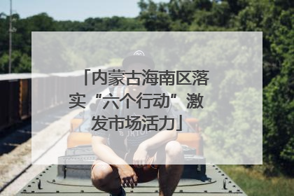 内蒙古海南区落实“六个行动”激发市场活力