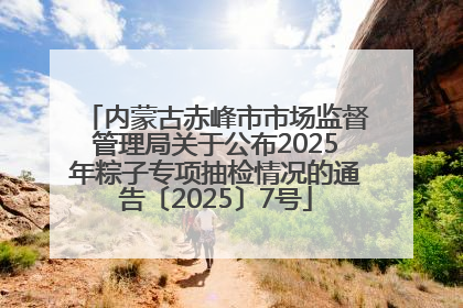 内蒙古赤峰市市场监督管理局关于公布2025年粽子专项抽检情况的通告〔2025〕7号