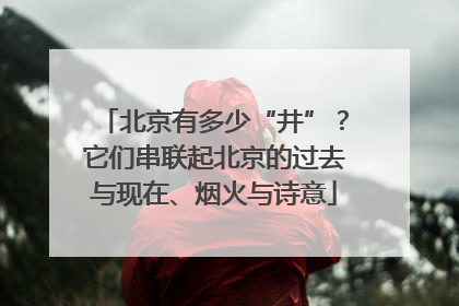 北京有多少“井”？它们串联起北京的过去与现在、烟火与诗意