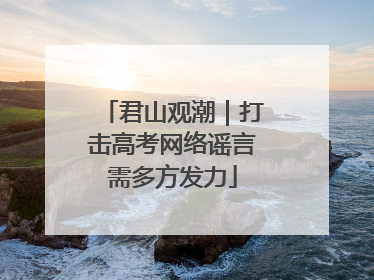 君山观潮｜打击高考网络谣言需多方发力