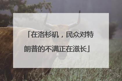 在洛杉矶，民众对特朗普的不满正在滋长