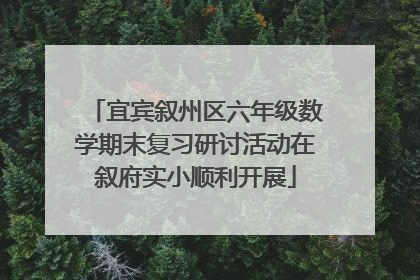 宜宾叙州区六年级数学期末复习研讨活动在叙府实小顺利开展