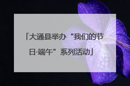 大通县举办“我们的节日·端午”系列活动