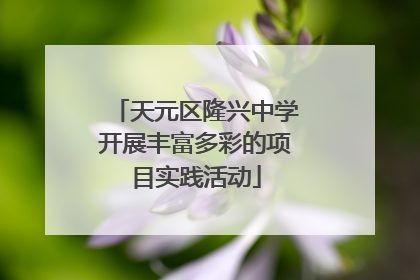 天元区隆兴中学开展丰富多彩的项目实践活动