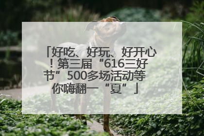 好吃、好玩、好开心！第三届“616三好节”500多场活动等你嗨翻一“夏”