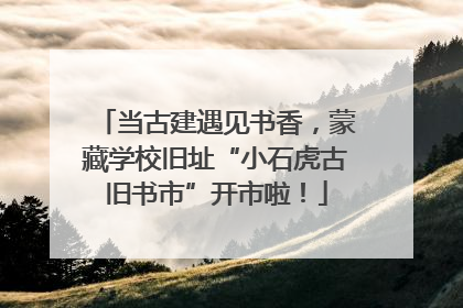 当古建遇见书香，蒙藏学校旧址“小石虎古旧书市”开市啦！
