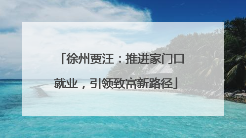 徐州贾汪：推进家门口就业，引领致富新路径