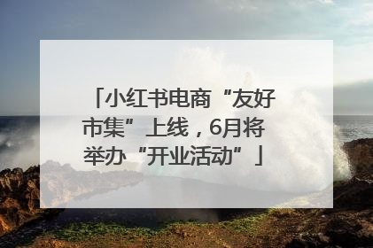 小红书电商“友好市集”上线，6月将举办“开业活动”